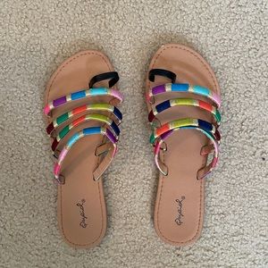 Qupid Colorful Sandals (from Versona)